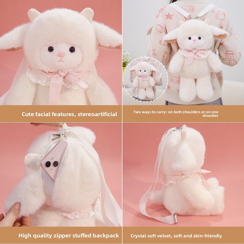 Sheep Plush Backpack Toy For Girls Kids Gift Souvenir