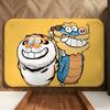 Character I-I'm Not Fat T-Tiger Floor Mat Soft Flannel Entrance Door Mat Non Slip Absorbent Bathroom Bedroom Floor Rug