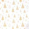 17" X 118" Wrapping Paper Roll Metallic Gold Foil White Wrapping Paper with Christmas Tree Design Gift Wrap for Xmas Holiday New