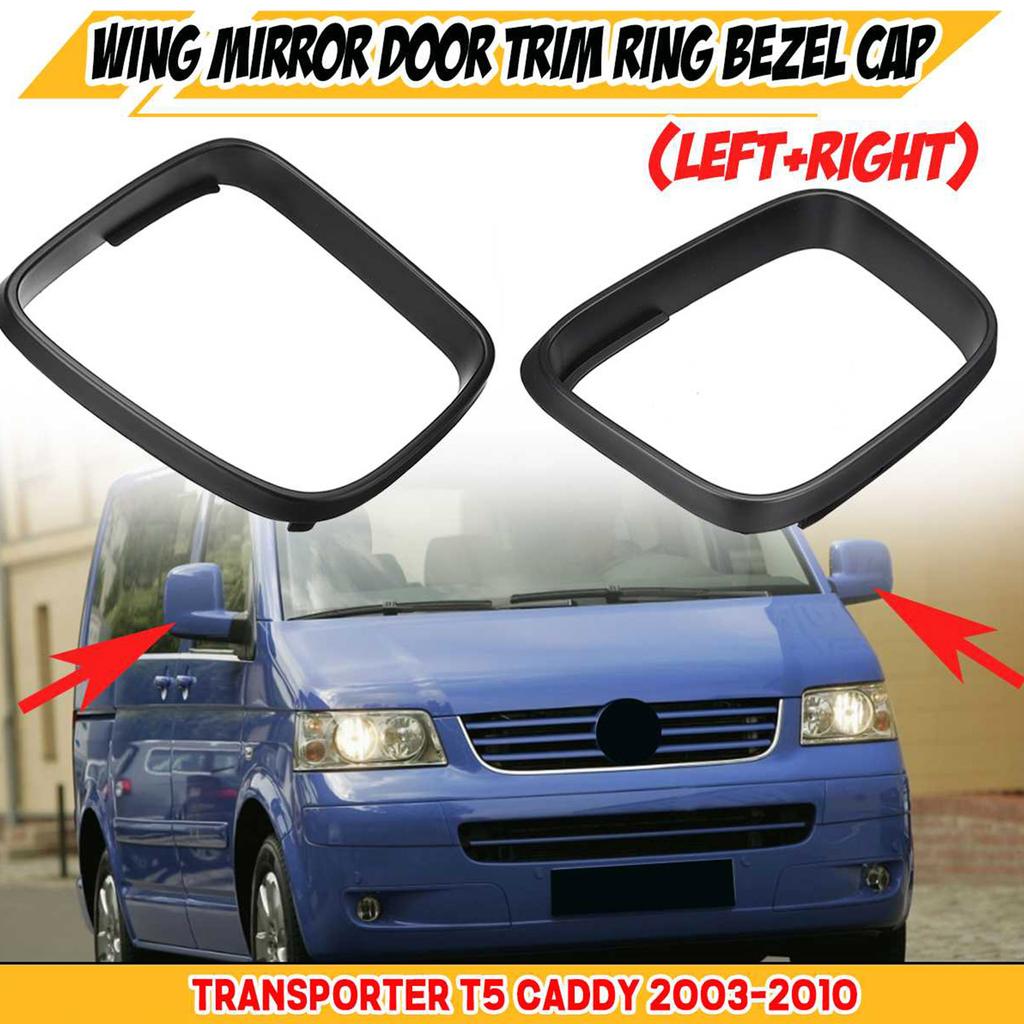 Pair Wing Mirror Covers Replacement Left & Right Wing Mirror Casing Cap Quick Fixing Suitable for T5 2003-2010 Durable