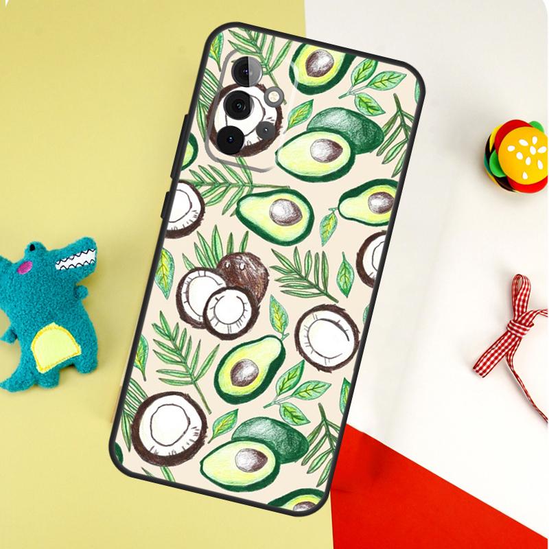 Summer Fruit Coconut For Samsung Galaxy A53 A33 A13 A54 A34 A14 A55 A35 A15 A05 A06 A16 A22 A32 A52 Phone Case