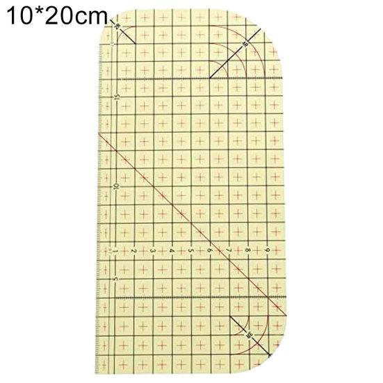 

Гаряче прасування Термостійка лінійка для печворку DIY Швейні приладдя Вимірювальний інструмент 10*20cm