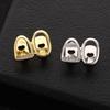 European & American Hip-Hop Gold-Plated Zircon Grillz