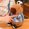 Capybara Plush Toy Soccer Football Basketball Fan Mascot Soft Stuffed Animal for Sports Lovers Birthday Gift Home Decoration
