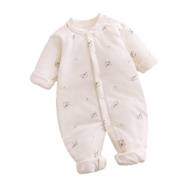 Baby Quilted Cotton Onesie - 40g, Thin, Warm Pajamas for Autumn/Winter