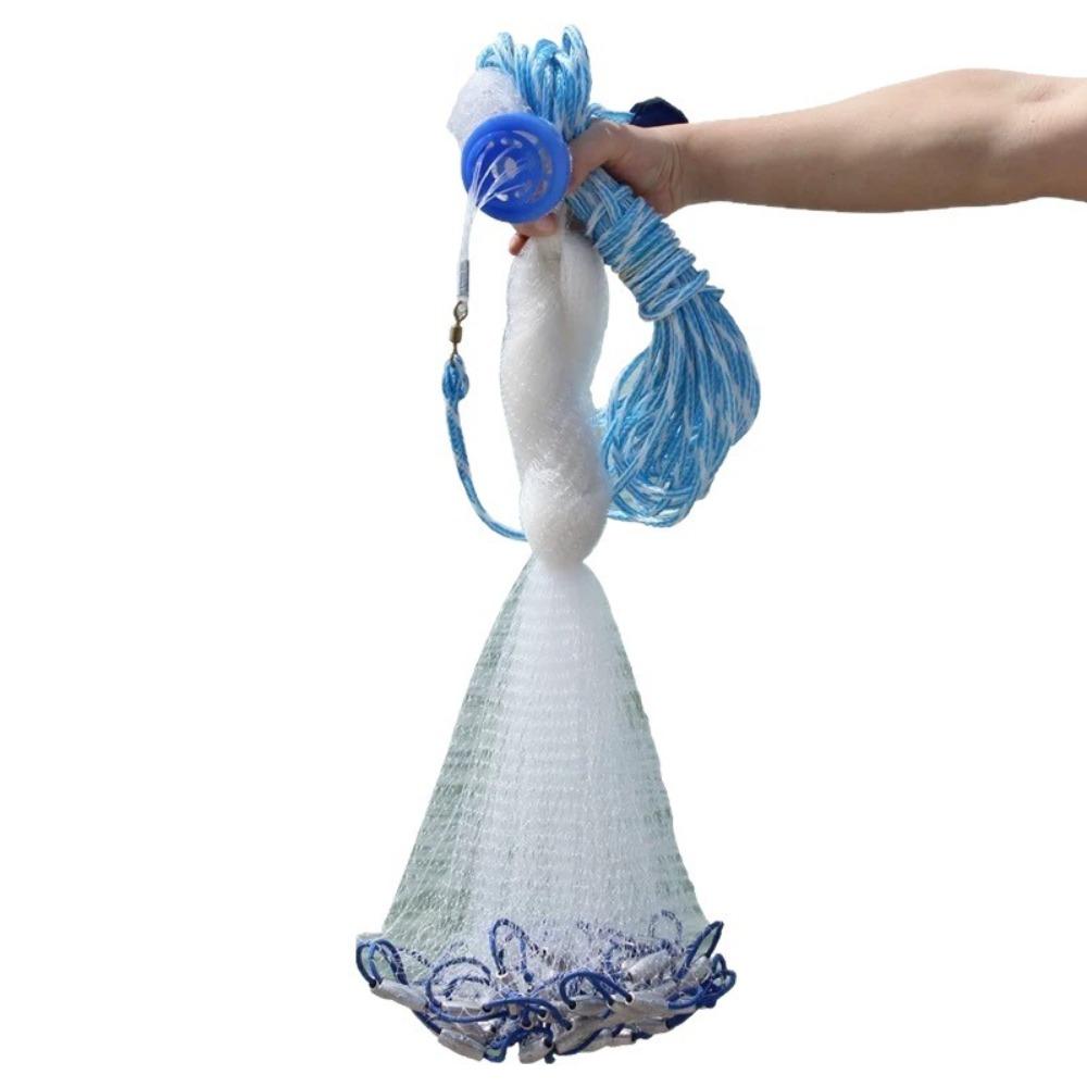 No Circle Fishing Net Hand Cast Cast Fish Net Firm American Style Fishnet  Fishing Tackle