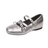 Fashion New Cross Buckle Strap Women Mary Jane Shoes Fashion Butterfly-knot Internal Elevation Shoes Ladies Concise College Style Shoes