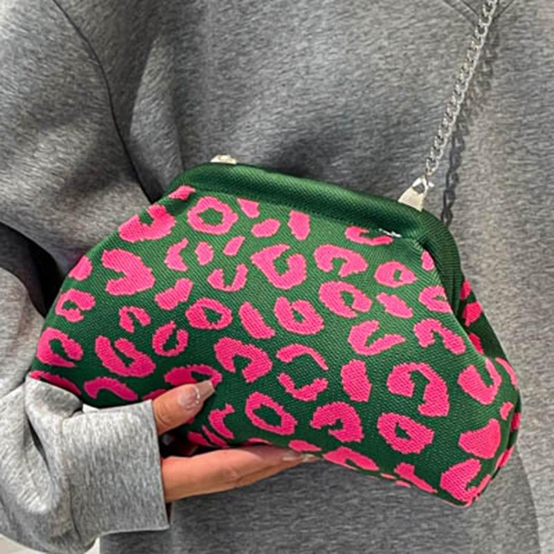 Autumn New Chain Leopard Print Bag Trendy Personalized Women's Bag Texture Women's Casual Shoulder Messenger Bag