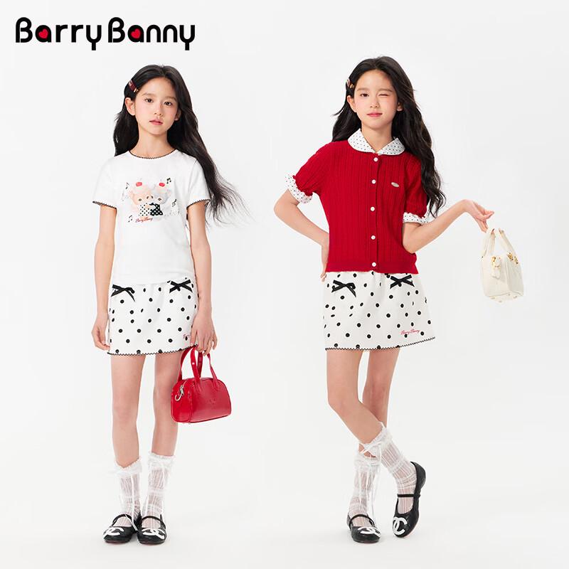 BARRY BANNY Mädchen gepunkteter High-Waist Minirock
