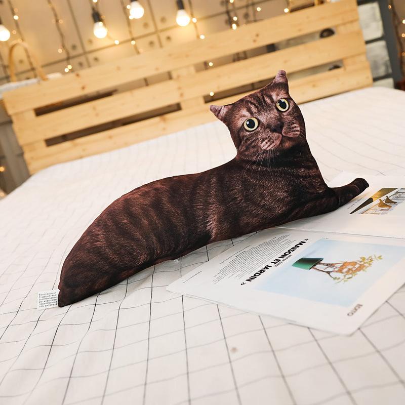 Simulated 3D Cat Tiger Throw Pillow Doll Plush Toy Holding Sleeping Rag Doll Cat Funny Bedside