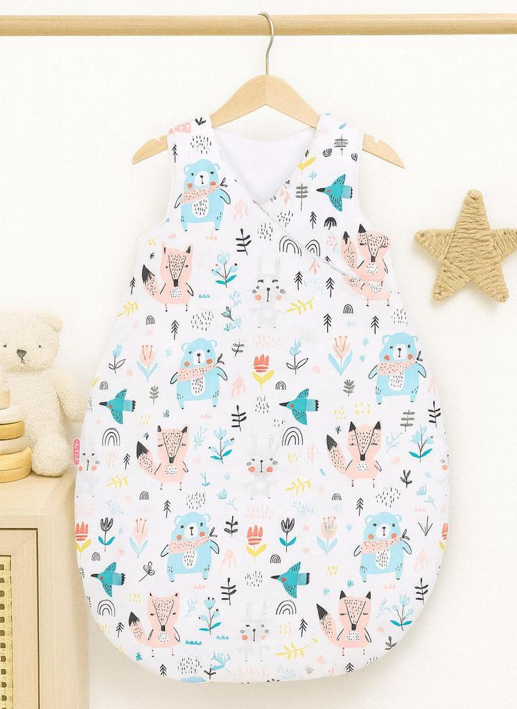 Cotton Sleeping Bag for Children 3-12 Mcy Tog 2.5 Year-Round Insulated - Blue Teddy Bears