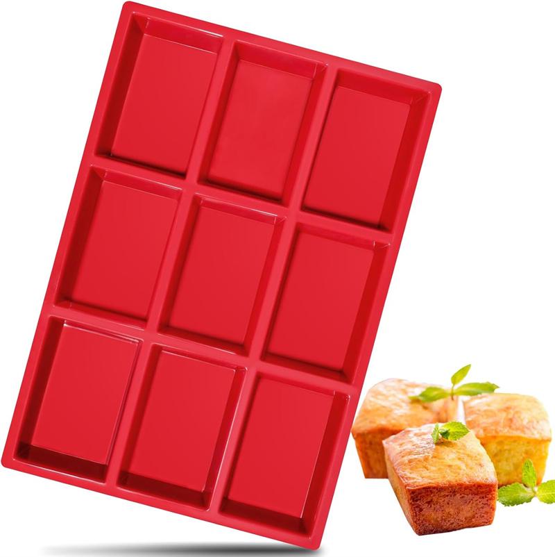 

Mini Loaf Pans Non-Stick Mini Bread Pans 9 Cavity Silicone Bread Baking Molds Heat Resistant Baking Moulds for Bread Cornbrea