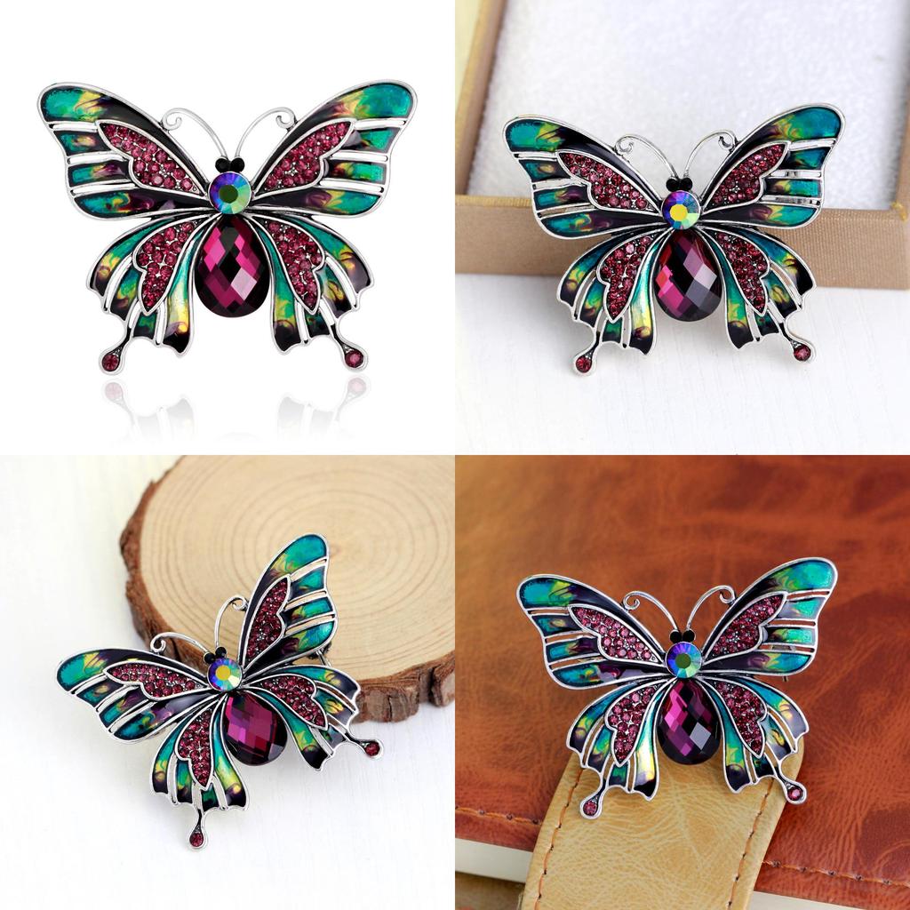 Schmetterlings Broschen Pin Mit Strasssteinen Für Frauen Mode Accessoires