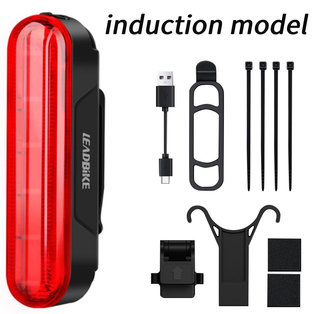 High Brightness Bike Rear Lamp USB Charging Smart Bike Taillight Brake Sensing Cycling Safety Warning Light for Bike Seat Post