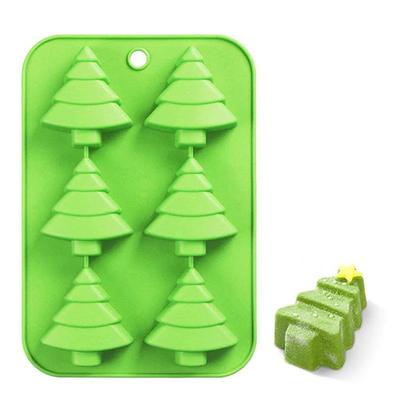 1pc/2pcs Silicone Cake Mold 6 Christmas Tree Halloween Baking Equipment Eco Friendly Reusable Non Stick Easy Clean