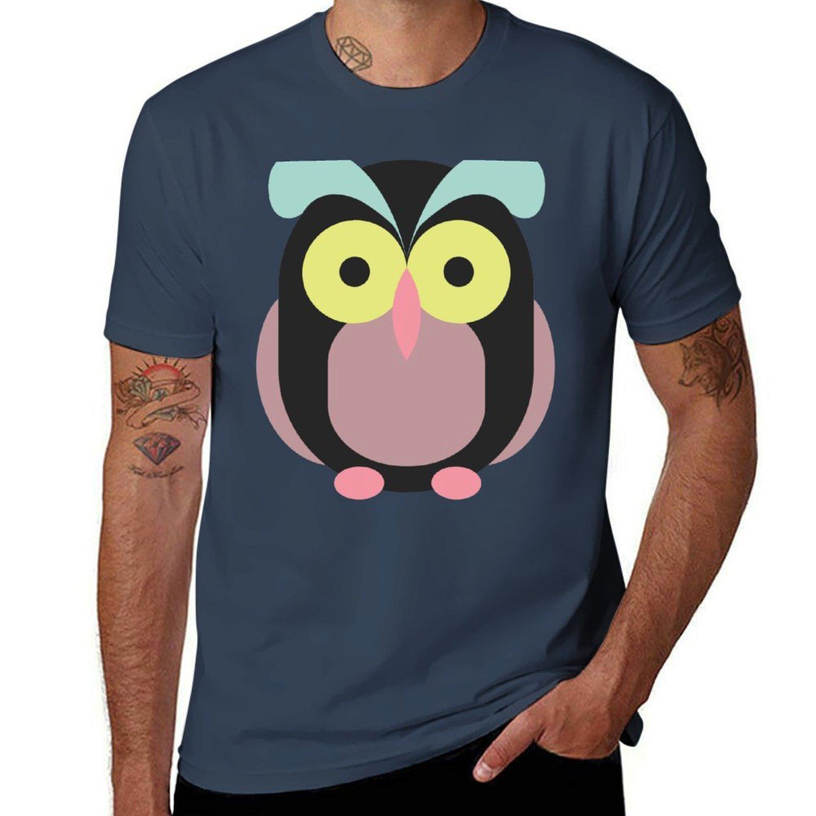 Owl Flat Design Limited Edition Tshirt Summer Festival Tshirt S