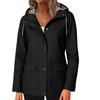 Women's Solid Color Waterproof And Sunscreen Outdoor Sportswear, Hooded Casual Jacket