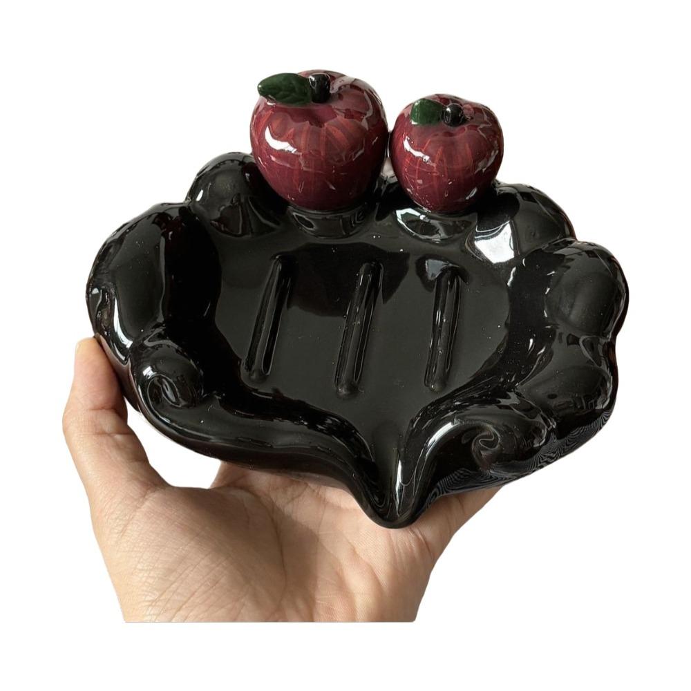 Decorative Snake Fruit Soap Dish Stylish Draining Soap Dish Modern Ceramic Soap Box  Kitchen