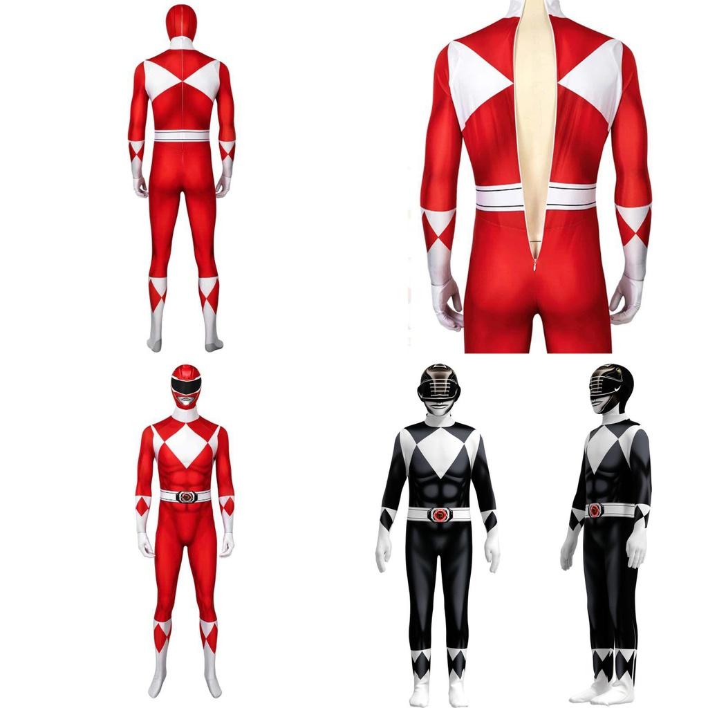 Costume Power Rangers Kids Adult Cosplay Fancy Dress Party Jumpsuit Superhero