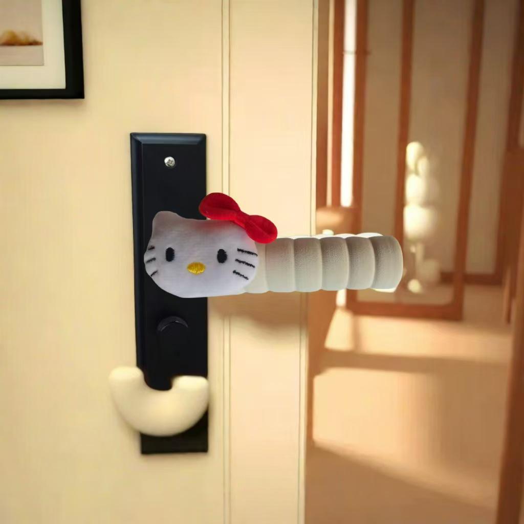 Thickened Cartoon Door Handle Protector: Anti-Collision, Anti-Static, Decorative Cover for Children's Rooms.