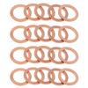 20pcs M14x1.5 Copper Oil Drain Plug Crush Washers Coolant Seal Circle Gasket Set