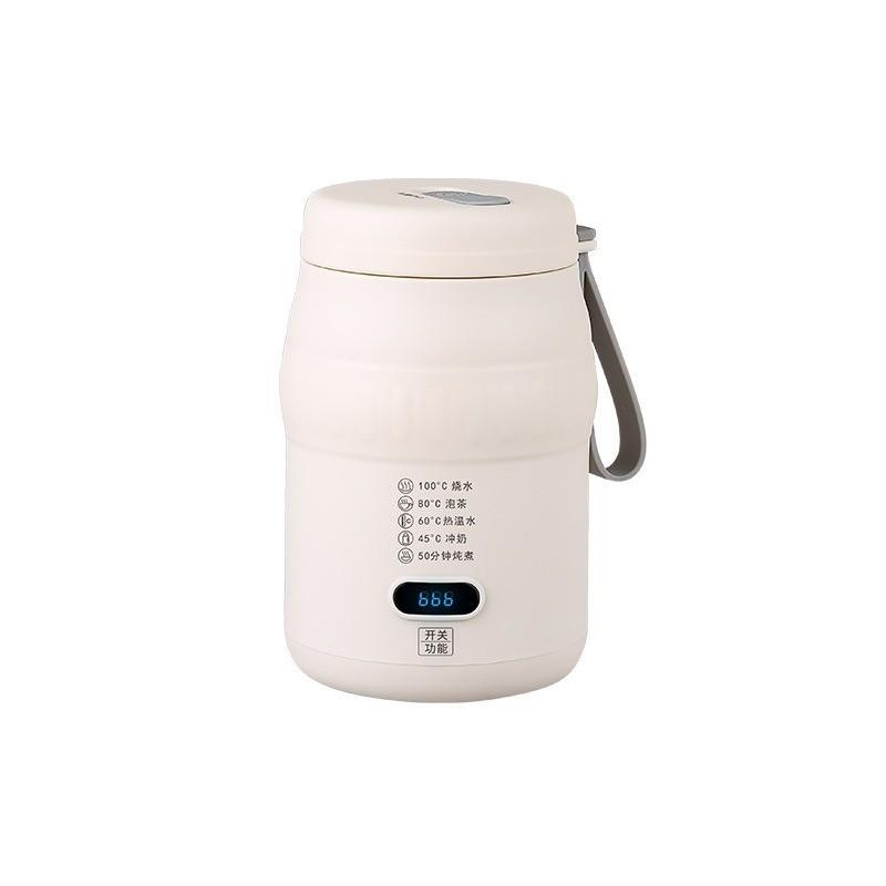 500ml Large Capacity Portable Car Kettle Electric Water Boiling Cup Small Smart Heating Thermal Flask Travel