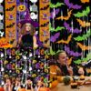 Halloween Bat/ Pumpkin/ Ghost/ Rain Curtain Party Background Decoration Rain Curtain Photo Props