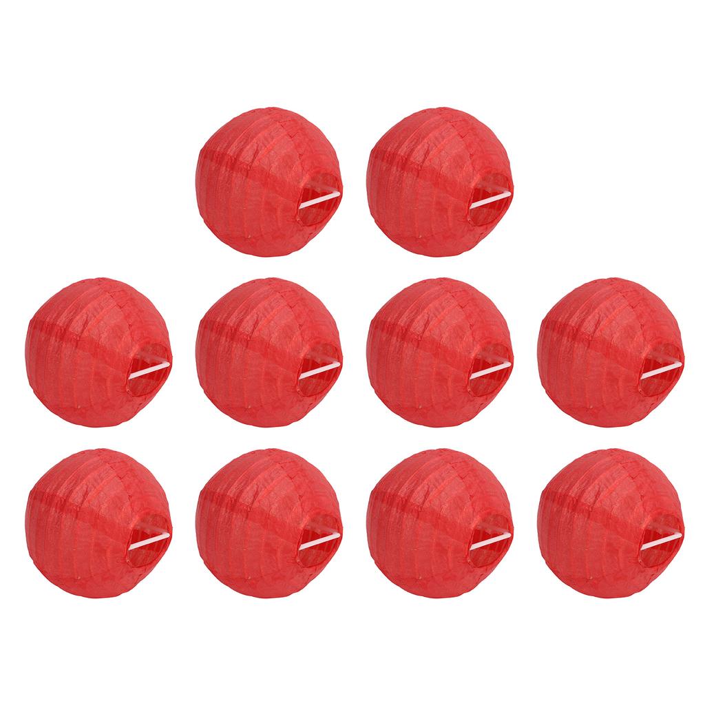 10pcs Paper Lanterns Foldable Round Small Handcrafted Lantern Decoration for Tent RV Courtyard