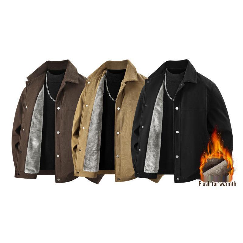 Men's American Style Fleece-Lined Winter Flight Jacket