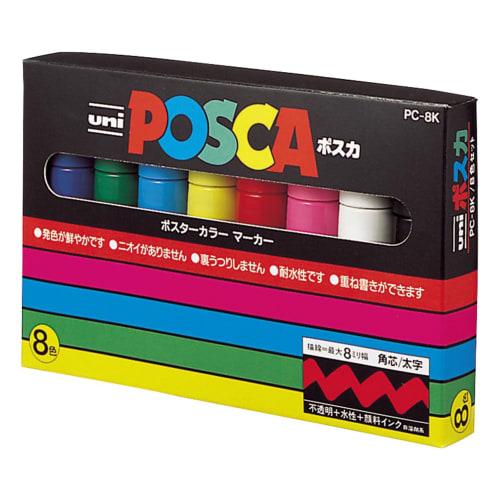 Mitsubishi Pencil Water-based Pen Posca Bold Square Lead 8 Colors PC8K8C