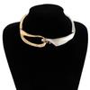 DIEZI  Vintage Multicolor Metal Choker Necklace Bangles For Women Punk Geometric Gold Silver Color 2025 New Hip Hop Jewelry Set