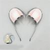 Mouse Costume Accessories Faux Furs Foxes Tail and Ears Headband Set Animal Halloween Cosplay Costume for Women Men