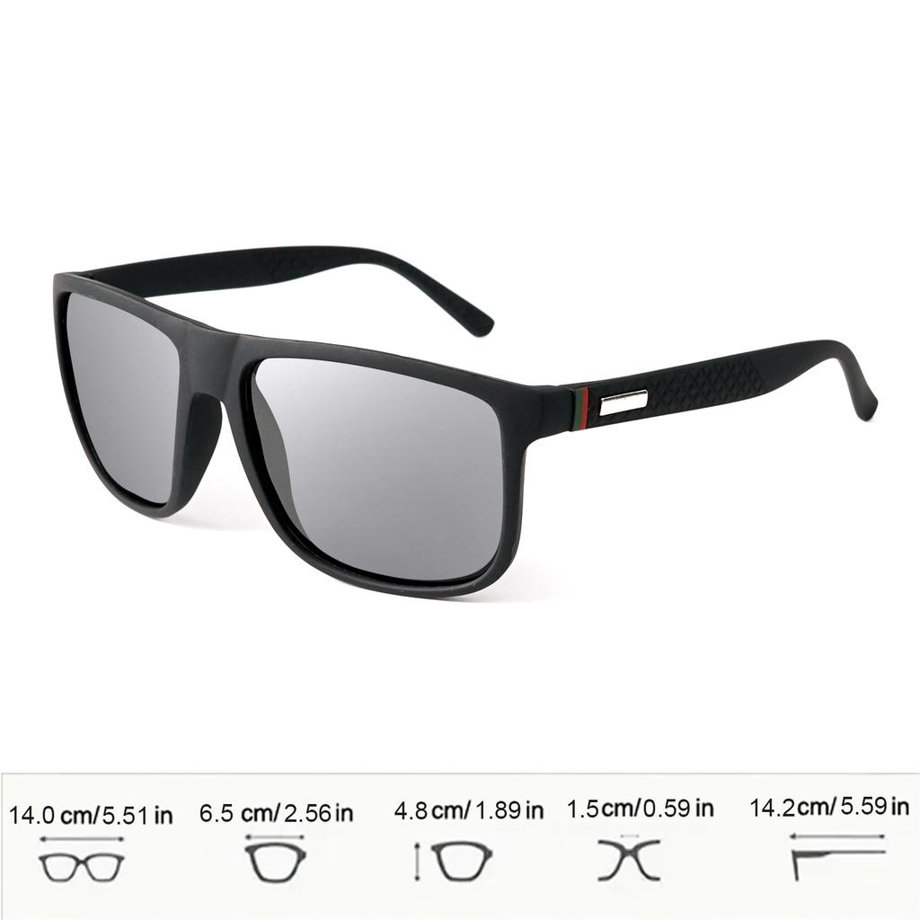 Latest High-quality Fashion Retro Square Unisex Polarized Sunglasses For Driving, Fishing, Traveling, With Glasses Case