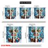 2pcs,2D Plane Printing Window Curtain Cute Christmas Reindeer Holiday Ornaments Durable 100% Polyester Fabric (without Rod)