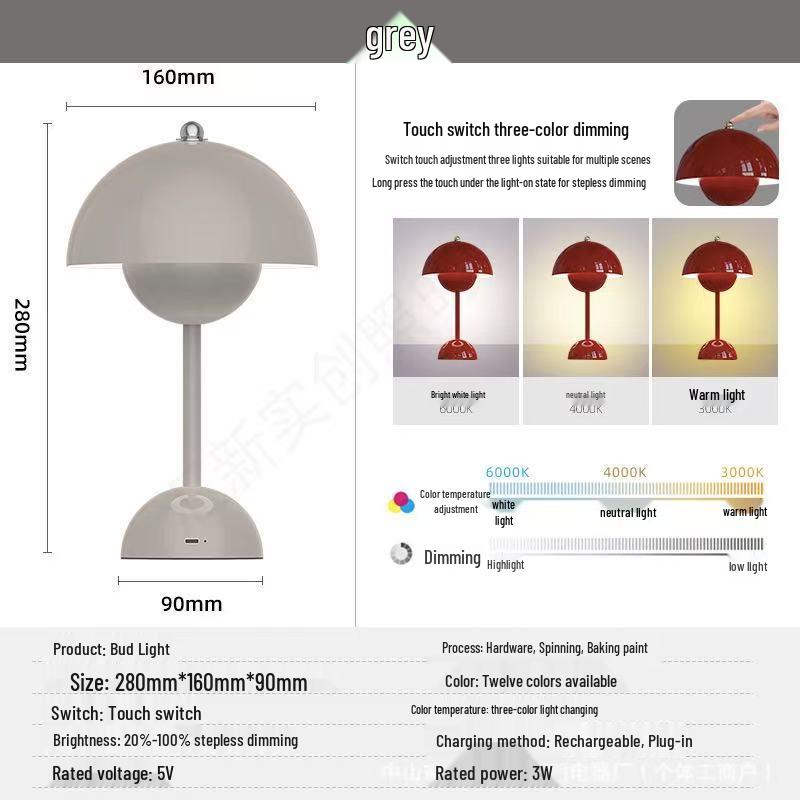 High-End LED Flower Bud Table Lamp for Bedroom & Living Room - Ideal for Wedding Gifts & Ambiance
