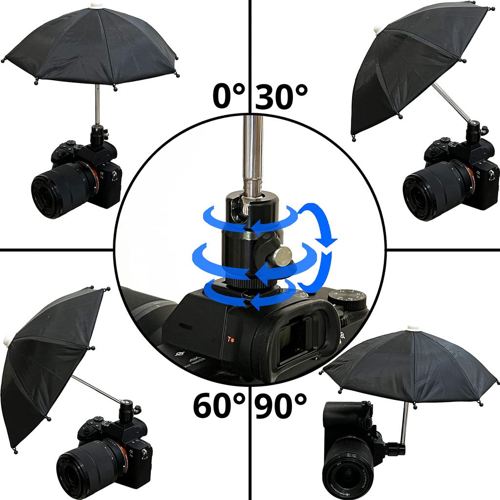 BelTech Hot Shoe Protects Your Camera from Bird and Waterproof Camera Accessory Umbrella/Sunshade, Rain, Droppings, Sun, Snow, (Small)
