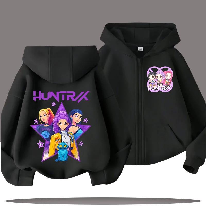 2026 New Boy Sweatshirt Zipper Hoody Baby Top Zip Up Sweatshirts Saja Boys Kpop Demon Hunters Hoodie Children Clothes Kid Girl