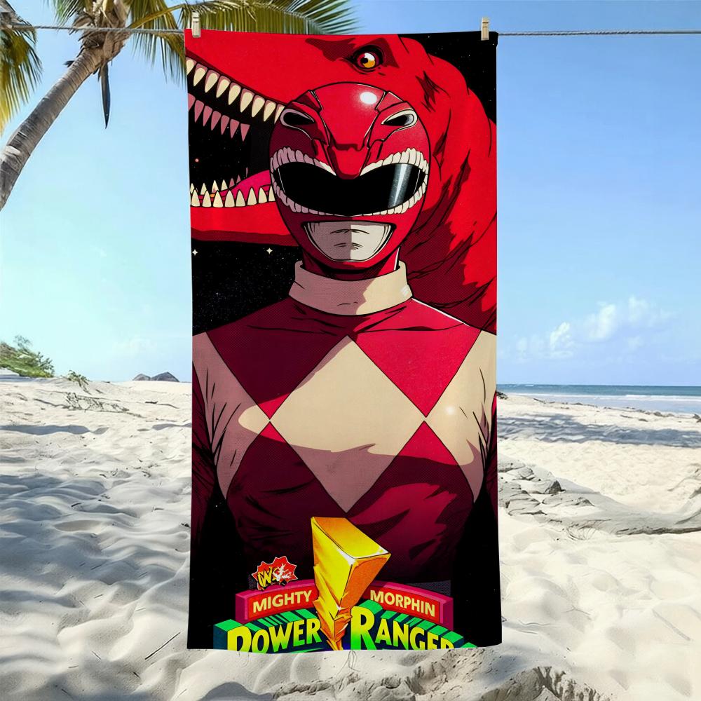 Heroic M-Mighty Morphin Power Rangers Towel Ultra-Fine Fiber Quick Drying Absorbent Towel, Beach Swimming Vacation Beach Towel