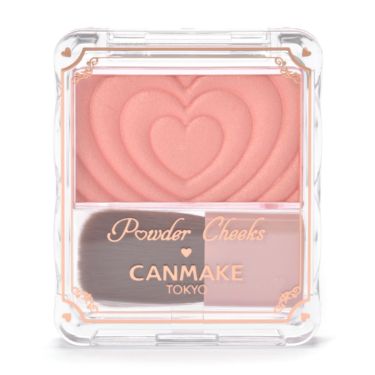 Canmake Powder Cheeks P06 Juicy Coral Cheek reddish 1.8g - blush, translucent, clear, glossy, coral.