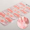 16Tips French Flowers Gel Nail Strips Long Lasting Full Cover Glitter Baking-Free Gel Nail Stickers DIY Manicure Decoration