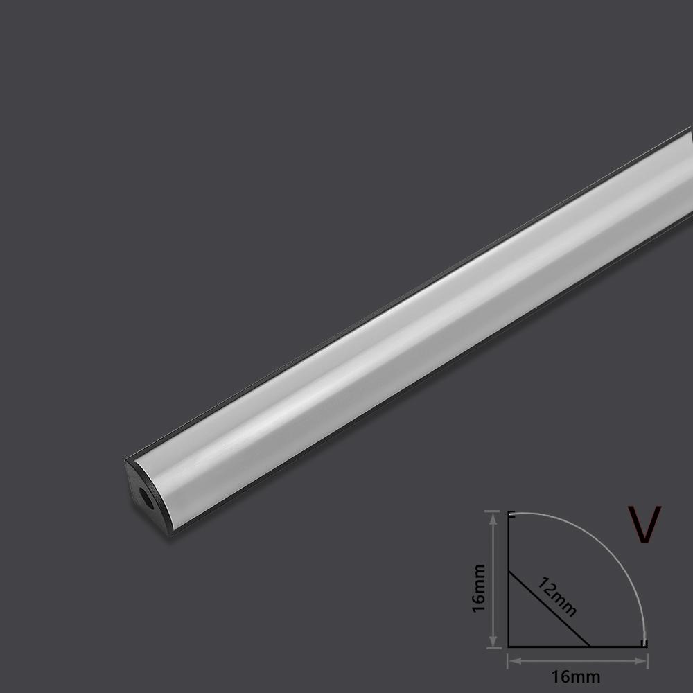 Schwarze Abdeckung 3-30 Fuß/Pack LED-Aluminiumprofil 0,5 m/Fuß U/V-Form Geeignet für 8-12 mm LED-Streifen Gehäusekanal led