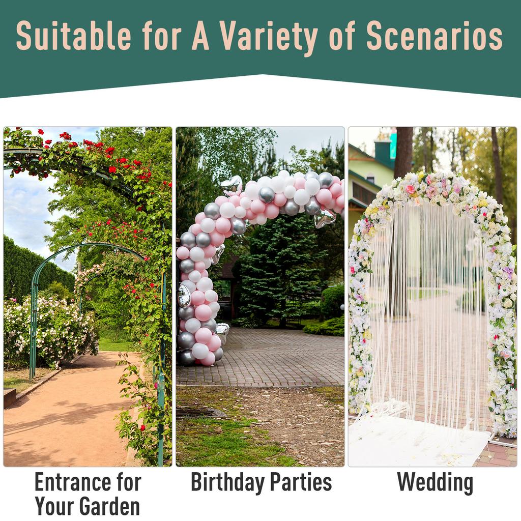 Garden Outdoor Entrance Arch with Door Outdoor Patio Decoration for Rose Trellis Arbour Climbing Plant 131L X 49W X 200Hcm