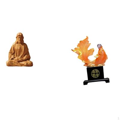 Sacred Heart of Jesus Catholic Figurine And Modern Chinese Fish Sculpture Resin Ornament Crafts