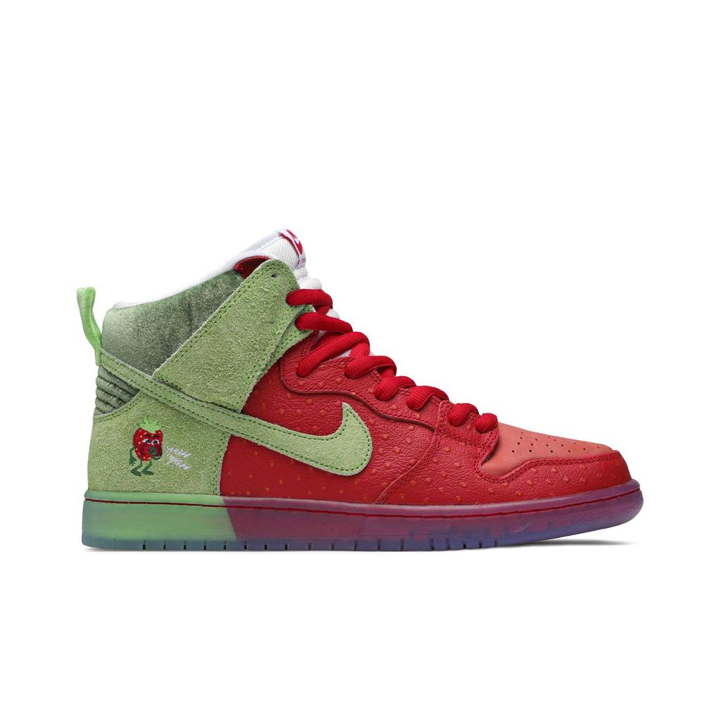 Nike Dunk High SB 'Strawberry Cough' (Unisex) University Red / Spinach Green / Magic Ember Skateboard Shoes CW7093 600