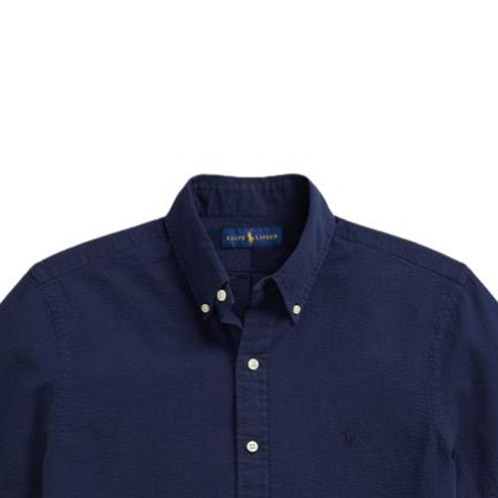 Polo Ralph Lauren SS23 Solid Color Single-Breasted Polo Shirt Men Shirts Dark-Blue MNPOWOV1N820308-410