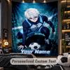Personalized Wall Tapestry,Blue Lock Custom Printed Name, Fabric Wall Art For Indoor Room Backdrop