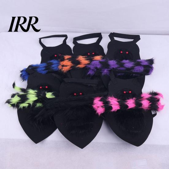 Skin-friendly Pet Clothing Halloween Spider Costume for Dog Cat, Hairy Soft Dogs Dress Up Outfit Party Accessory, Festival Bendable Legs