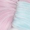 Cosplay wig with net, long, green and pink, heat-resistant wig