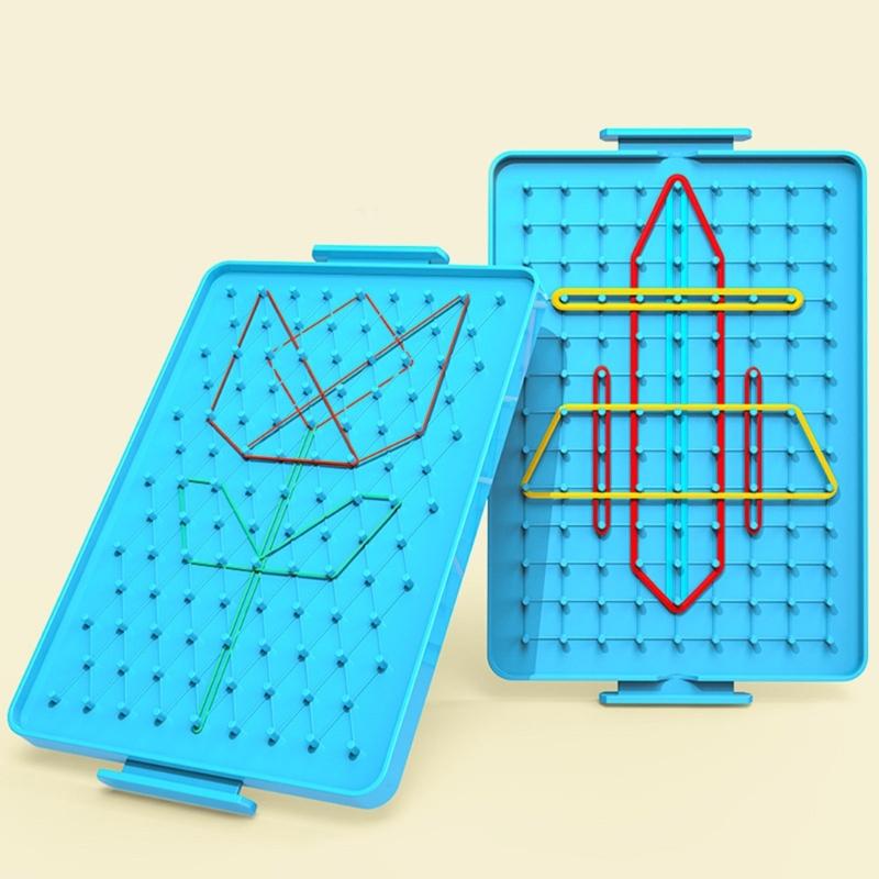 Light Weight Geometry Pegboard Portable Geoboard Math Teaching Aid For Spatial Reasoning Development Kids Age 5+