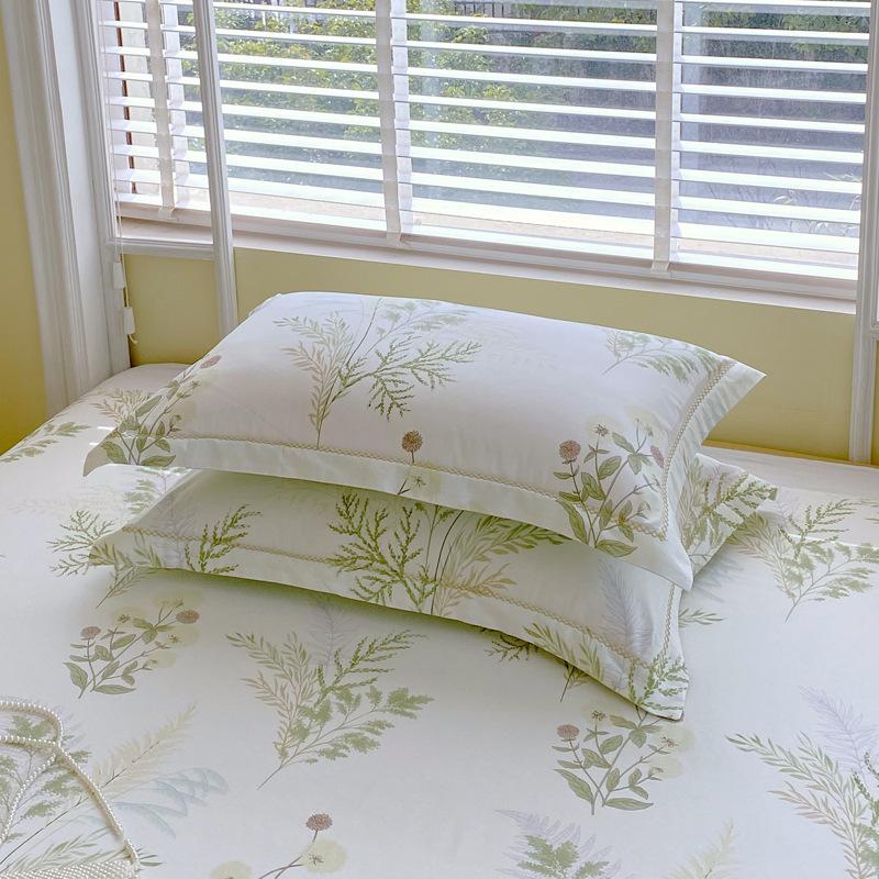 2pcs New Style Small Floral Small Fresh Ins Style Floral Washed Pillowcases One Pair Household Pillowcases